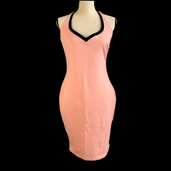 Kardashian Kollection Dresses & Skirts - Kardashian Kollection Peach Halter Dress